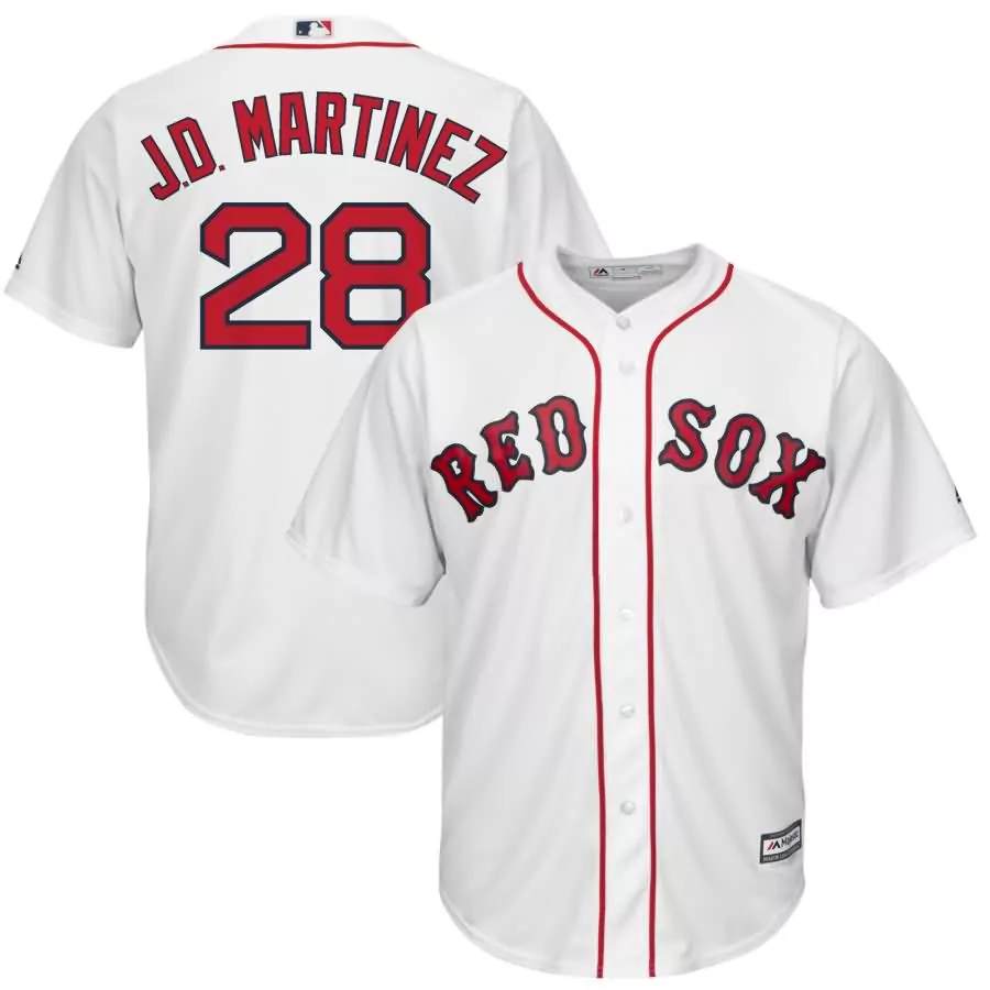 Jd Martinez 28 Red Sox Jersey White Men Home Official Cool Base
