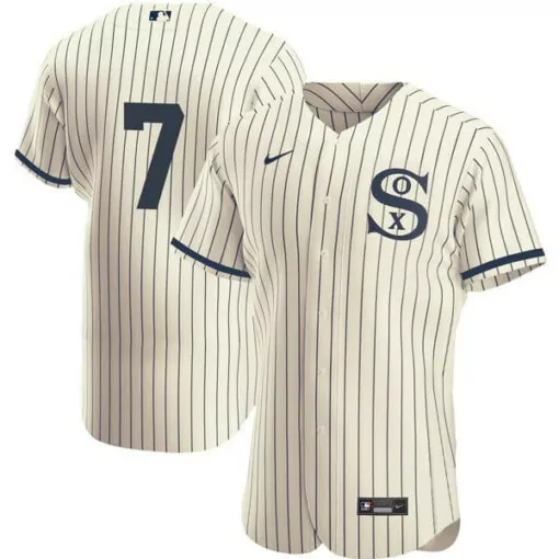 Sean Murphy 7 Chicago White Sox Jersey Cream Men Throwback Navy Blue Collection All