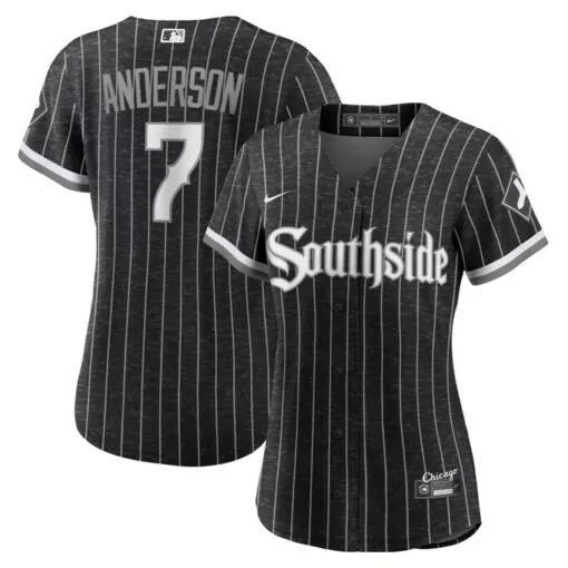 Tim Anderson 7 Chicago White Sox Jersey Black Gray