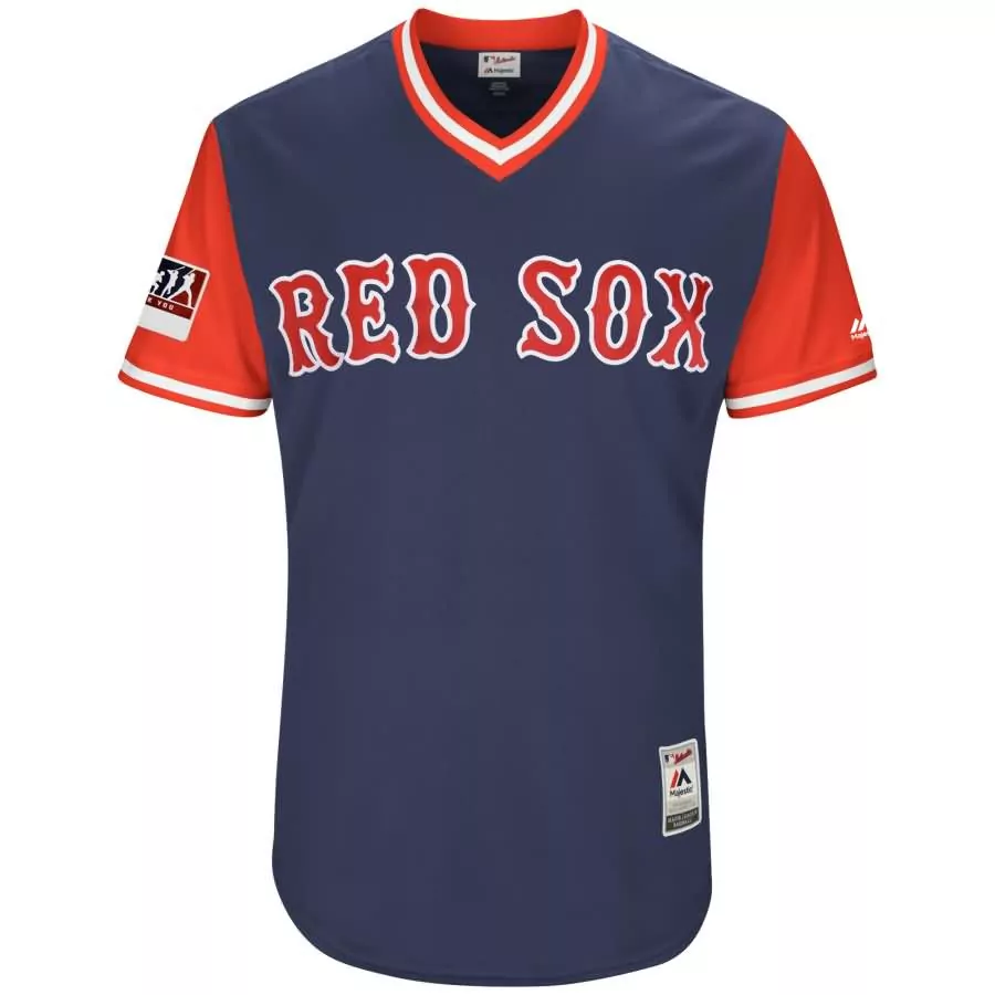 Red Sox Boston Jersey Navy Custom Majestic Men White Flex Base