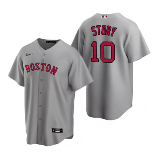 Trevor Story 10 Boston Red Sox Jersey Gray Men Cool Base Stitched