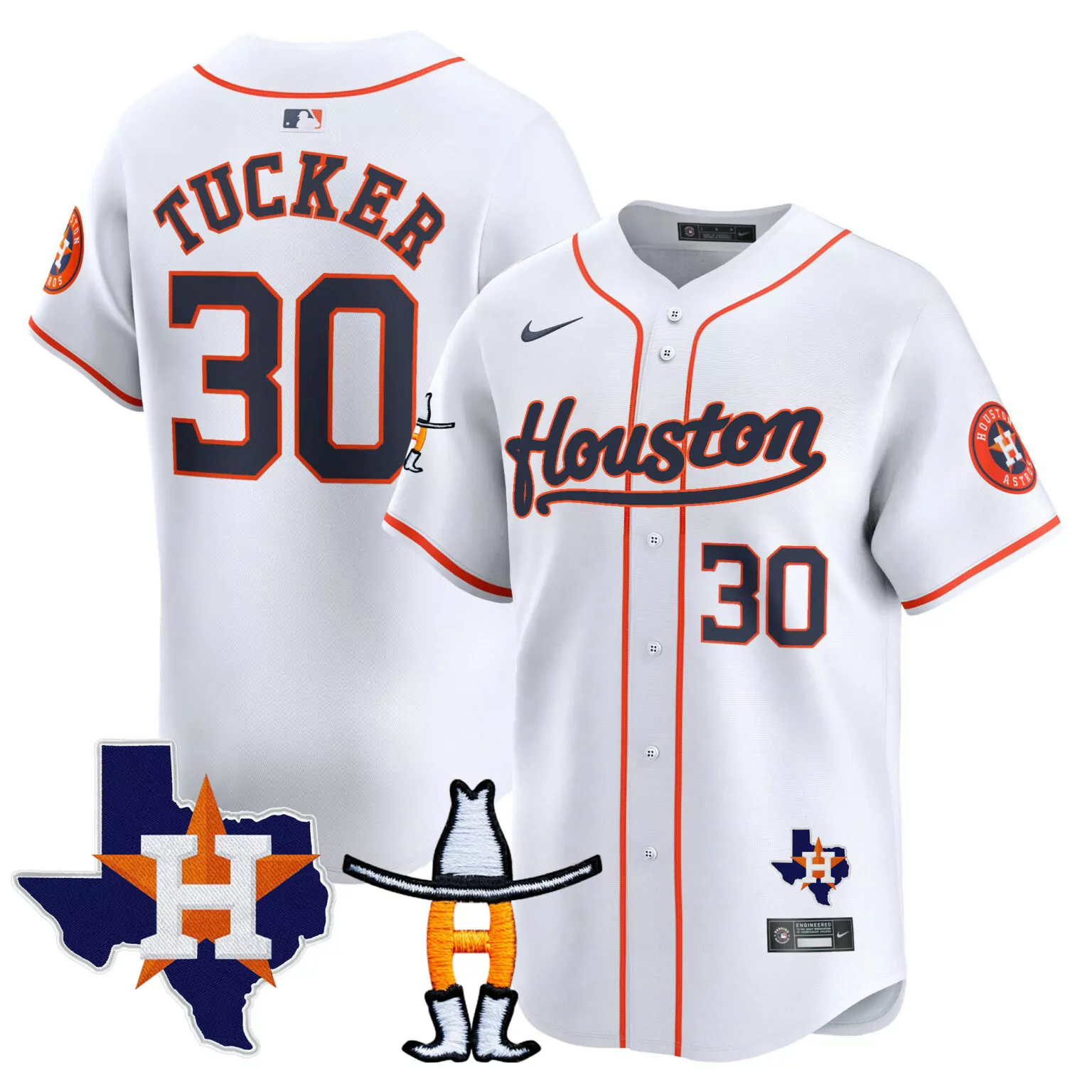 Kyle Tucker 30 Houston Astros Jersey White Team Men Navy Blue Orange Home All Stitched