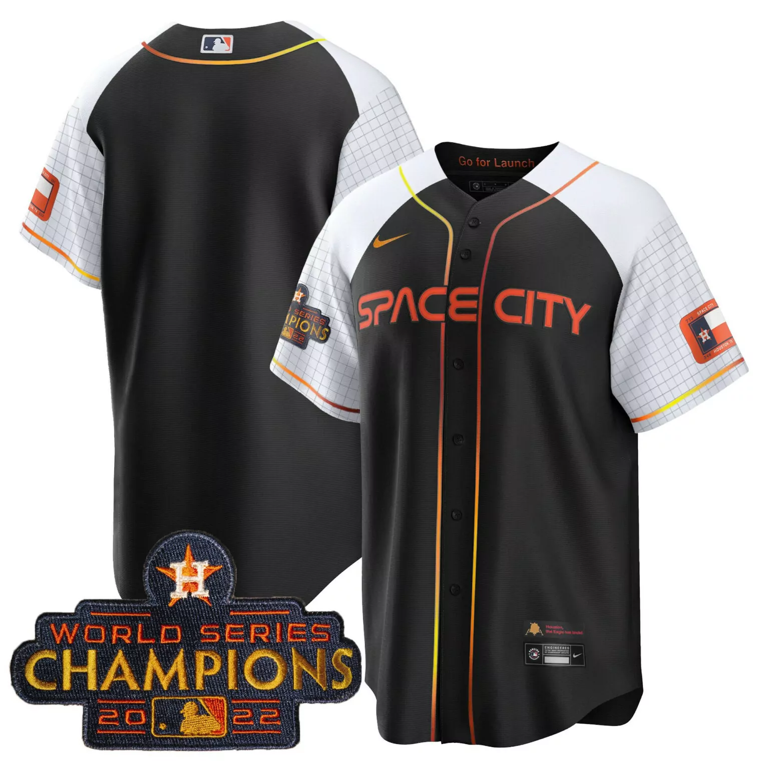 Alex Bregman 2 Houston Astros Jersey Black Space City World Series Champions 2022