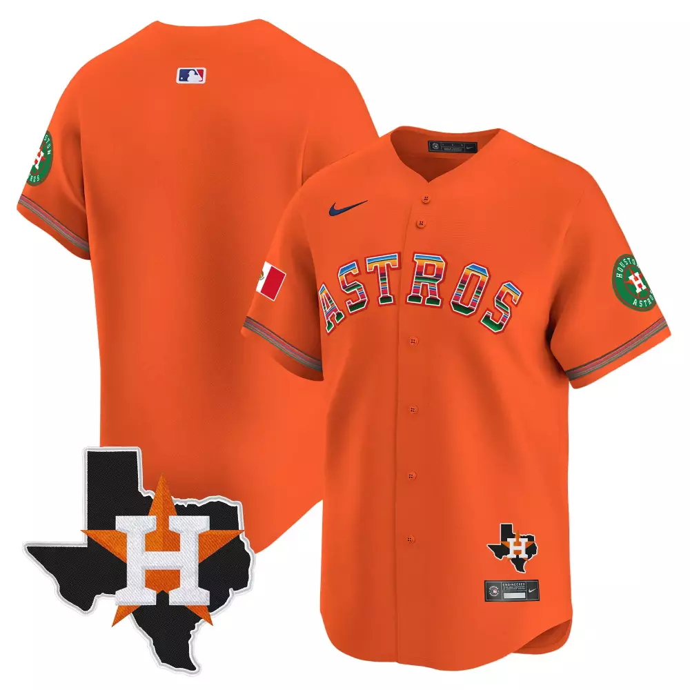 Justin Verlander Houston Astros Jersey Orange City Connect Mexico Flag Texas 2023