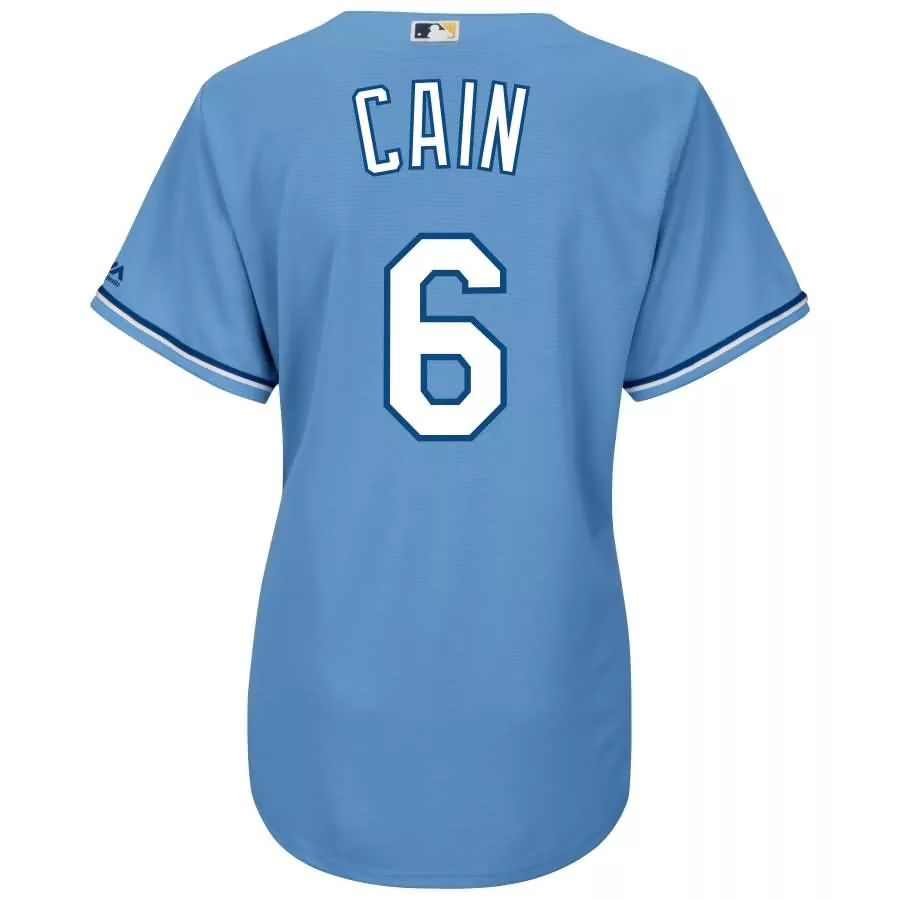 Lorenzo Cain 6 Tampa Bay Rays Jersey Light Blue Men White Dark Alternate Cool Base