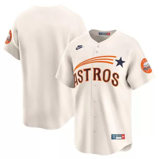 Stitches Cooperstown Jersey Cream Houston Astros Men Orange Navy Collection Limited
