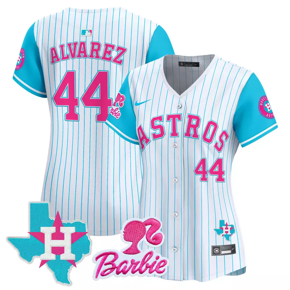 Alex Bregman 44 Astros Jersey White Barbie Collaboration Houston Texas Shape 2023