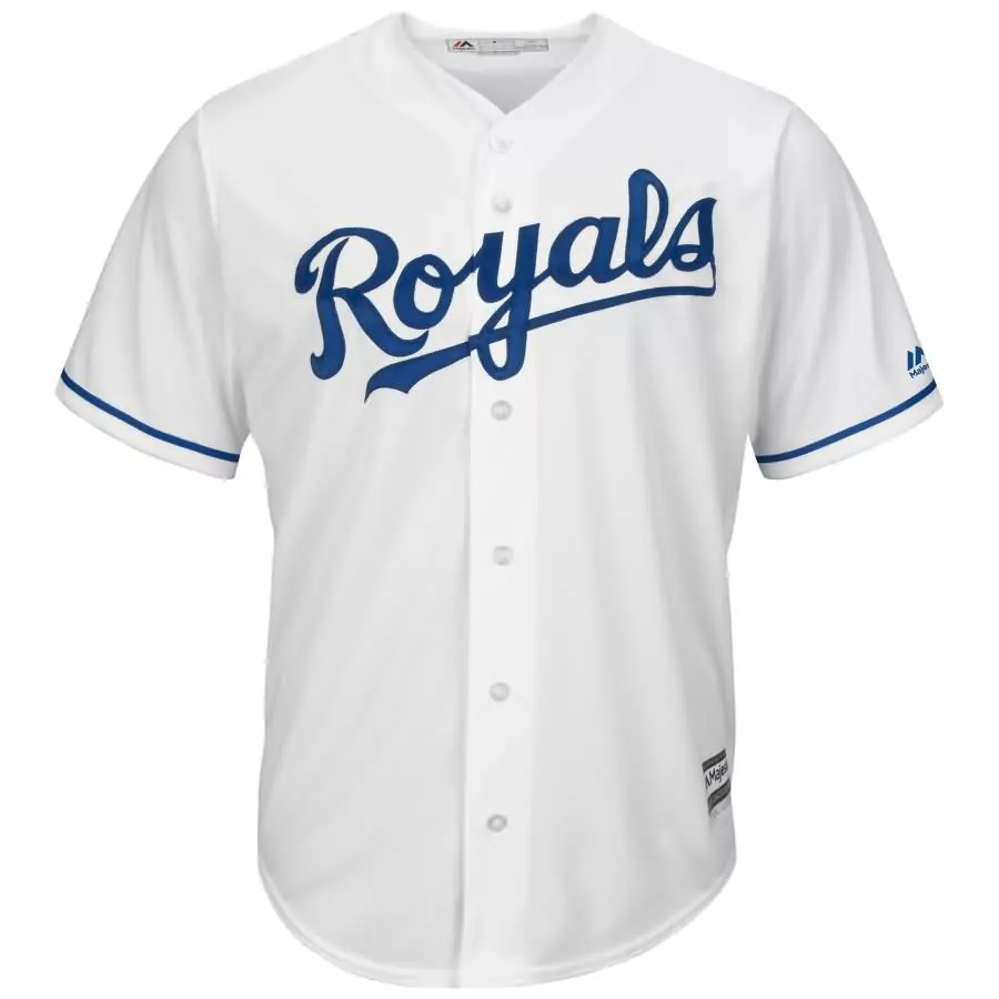 Jalen Royals Kansas City Jersey White Men Royal Blue Home Cool Base