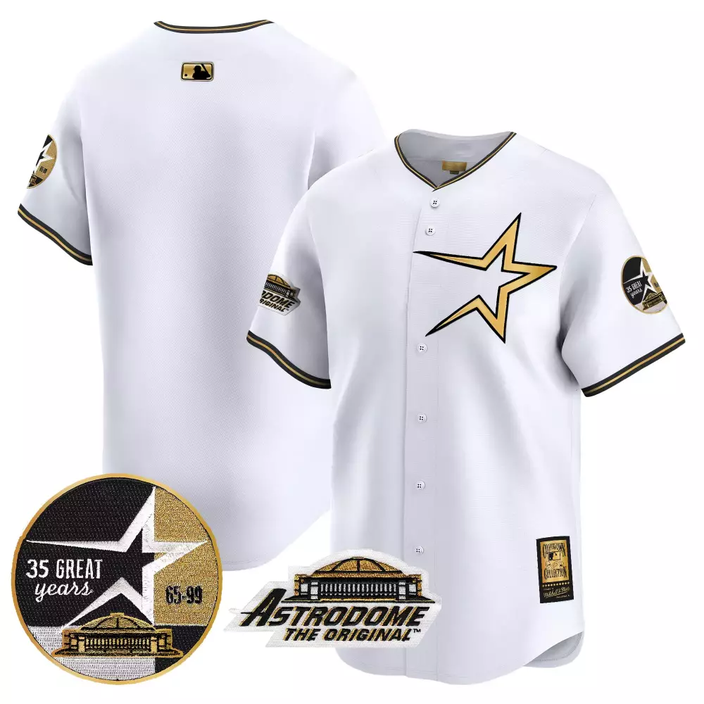 Jeremy Pena Houston Astros Jersey White Astrodome Original Men Gold Black Throwback