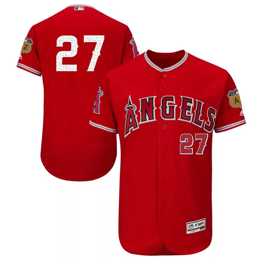 Shohei Ohtani 17 Angels Jersey Red 2023 MLB All-star Game Men White Silver Flex Base