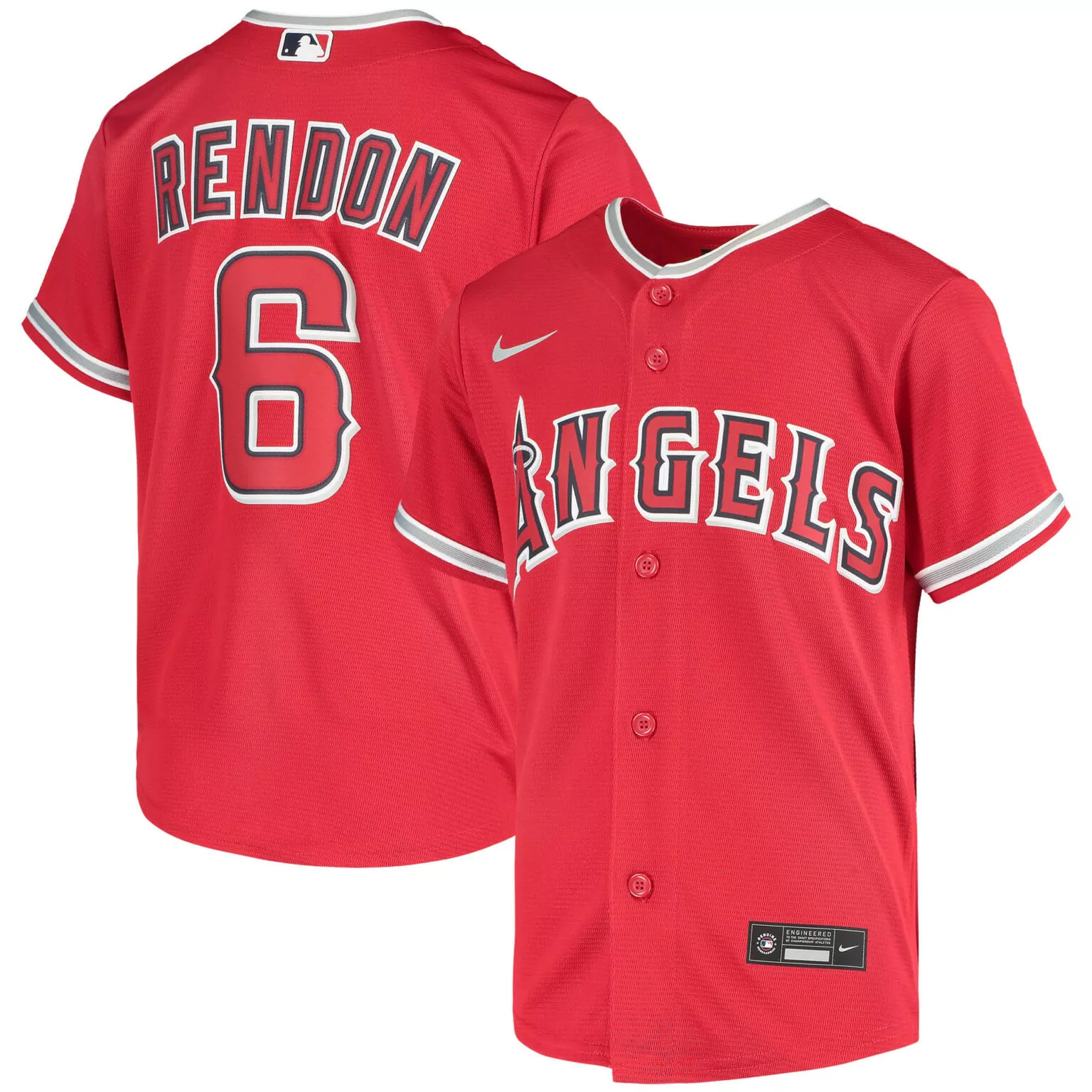 Anthony Rendon 6 Angels Jersey Red Men White Gray Alternate