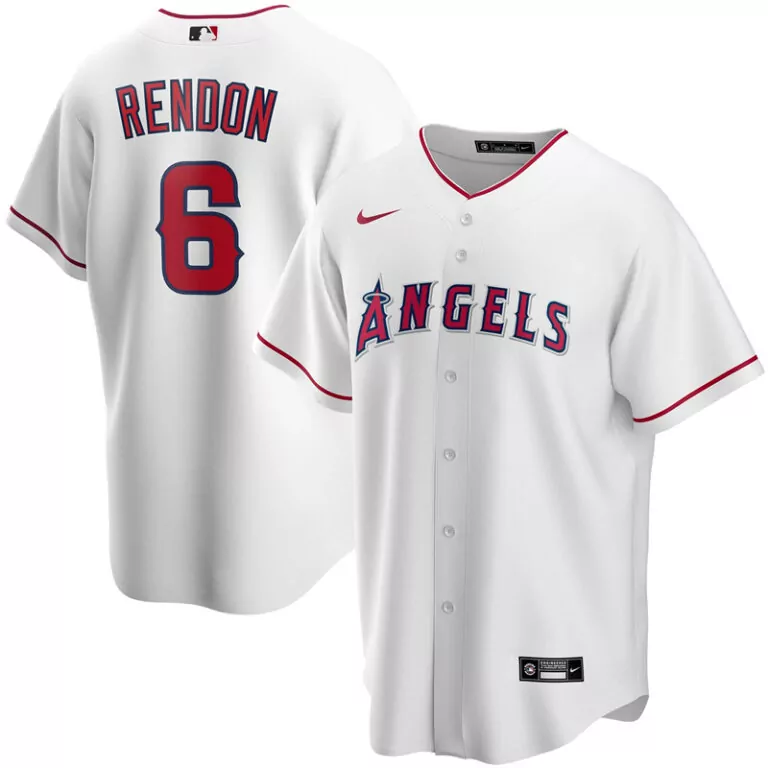 Anthony Rendon 6 Angels Jersey White Men Red Navy Home