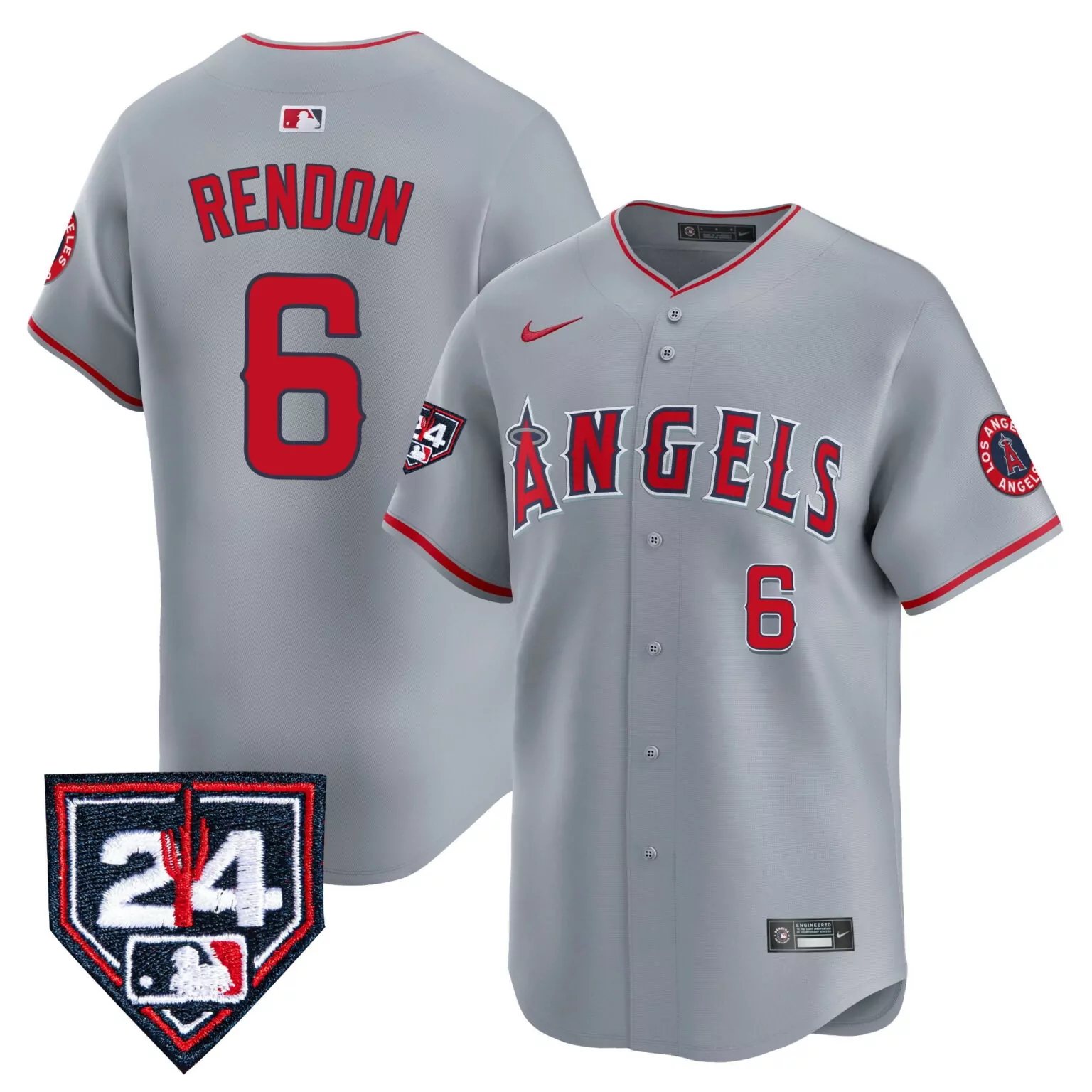 Anthony Rendon 6 Jersey Gray City Connect Los Angeles Angels Men Red Navy Blue All