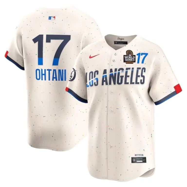 Shohei Ohtani 17 Jersey Cream World Series Los Angeles Dodgers 2020 Men Blue Red