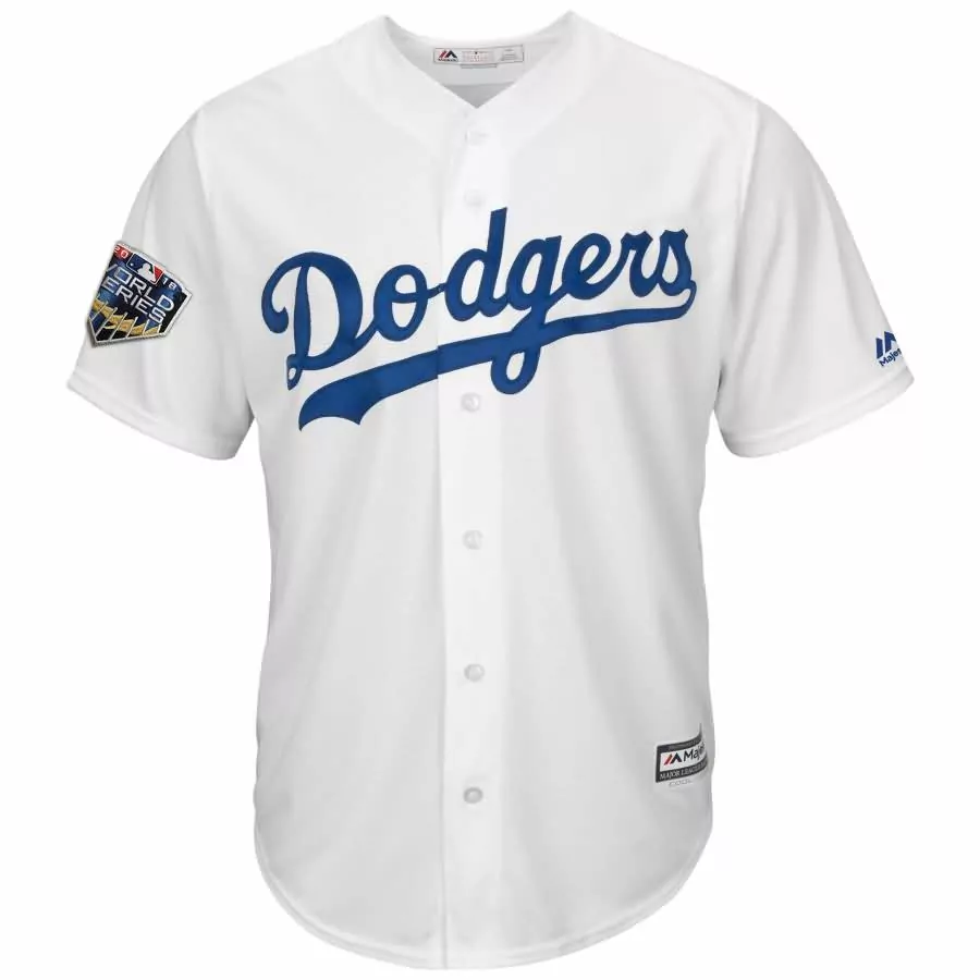 Yasiel Puig Los Angeles Dodgers Jersey White World Series Blue Cool Base
