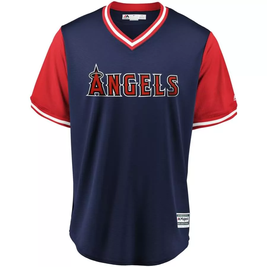 Players Weekend Jersey Navy Los Angeles Angels Men Red White Cool Base