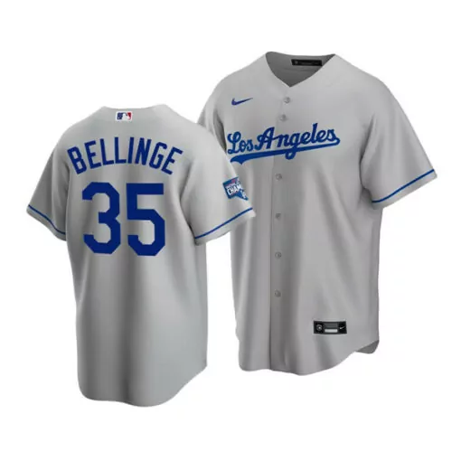 Cody Bellinger 35 Jersey Silver Los Angeles Dodgers 2020 World Series Champions Men