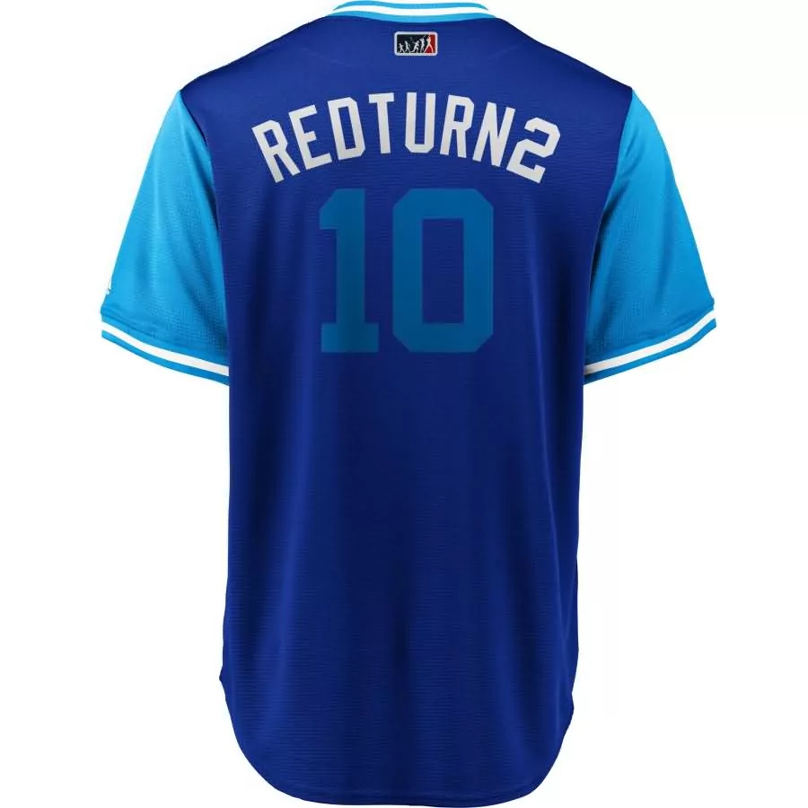 Justin Turner 10 Jersey Royal Blue Toronto Jays Men Split Design Light White Cool