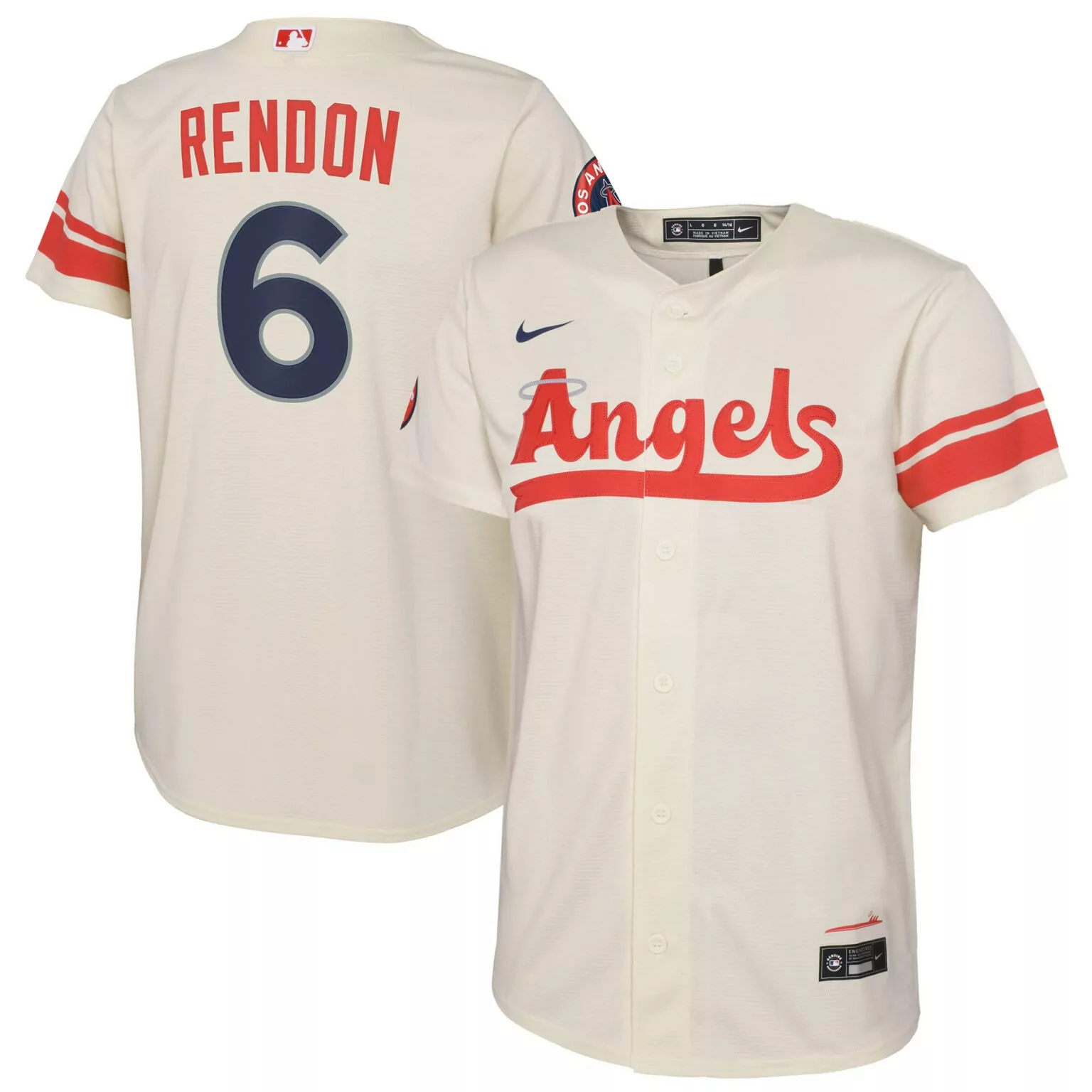 Anthony Rendon 6 Angels Jersey Cream Los Angeles Men Replica Red Navy
