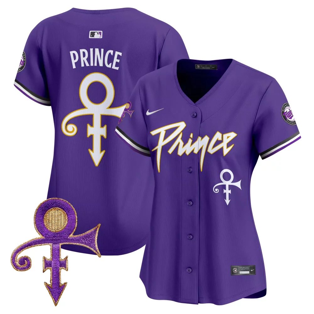 Prince Minnesota Twins Jersey Purple Batterman Symbol 2023 Men White Gold Black Vapor