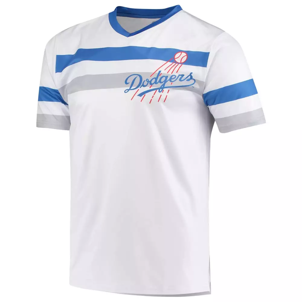 Stitches Cooperstown Jersey White Los Angeles Dodgers Men Blue Gray Collection