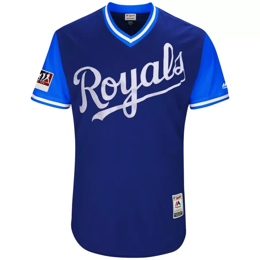 Patrick Mahomes 15 Royals Jersey Royal Blue Majestic Athletic Men White Light