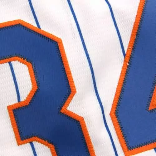 Jeff Mcneil 34 New York Mets Jersey White Men Pinstripe Blue Orange Cool Base