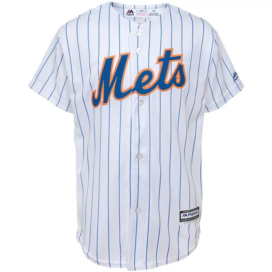 R. Mets New York Jersey White Majestic Men Blue Orange Home Official Cool Base