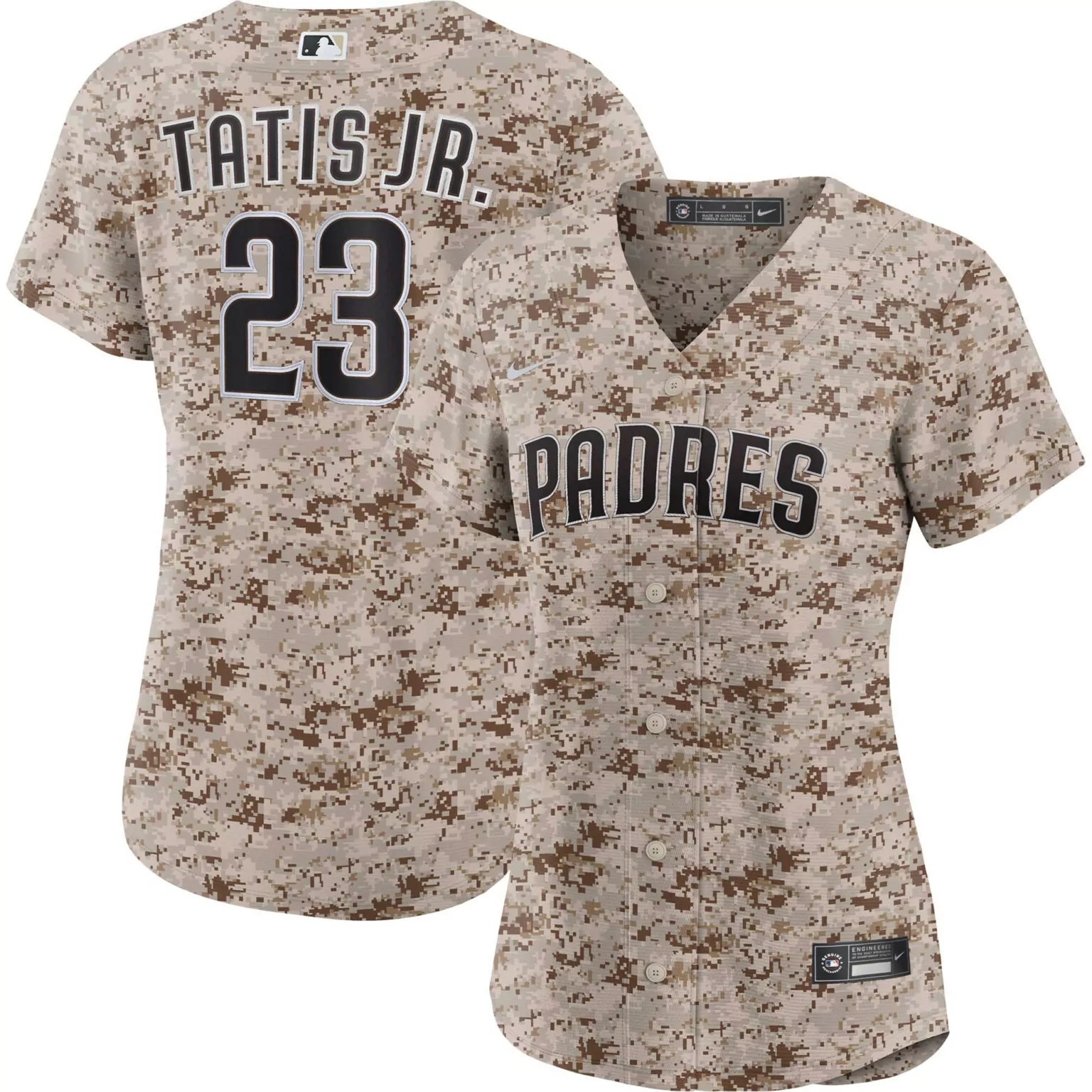 Fernando Tatis 23 Padres Jersey Tan Camouflage Men Custom Design Brown Black Alternate