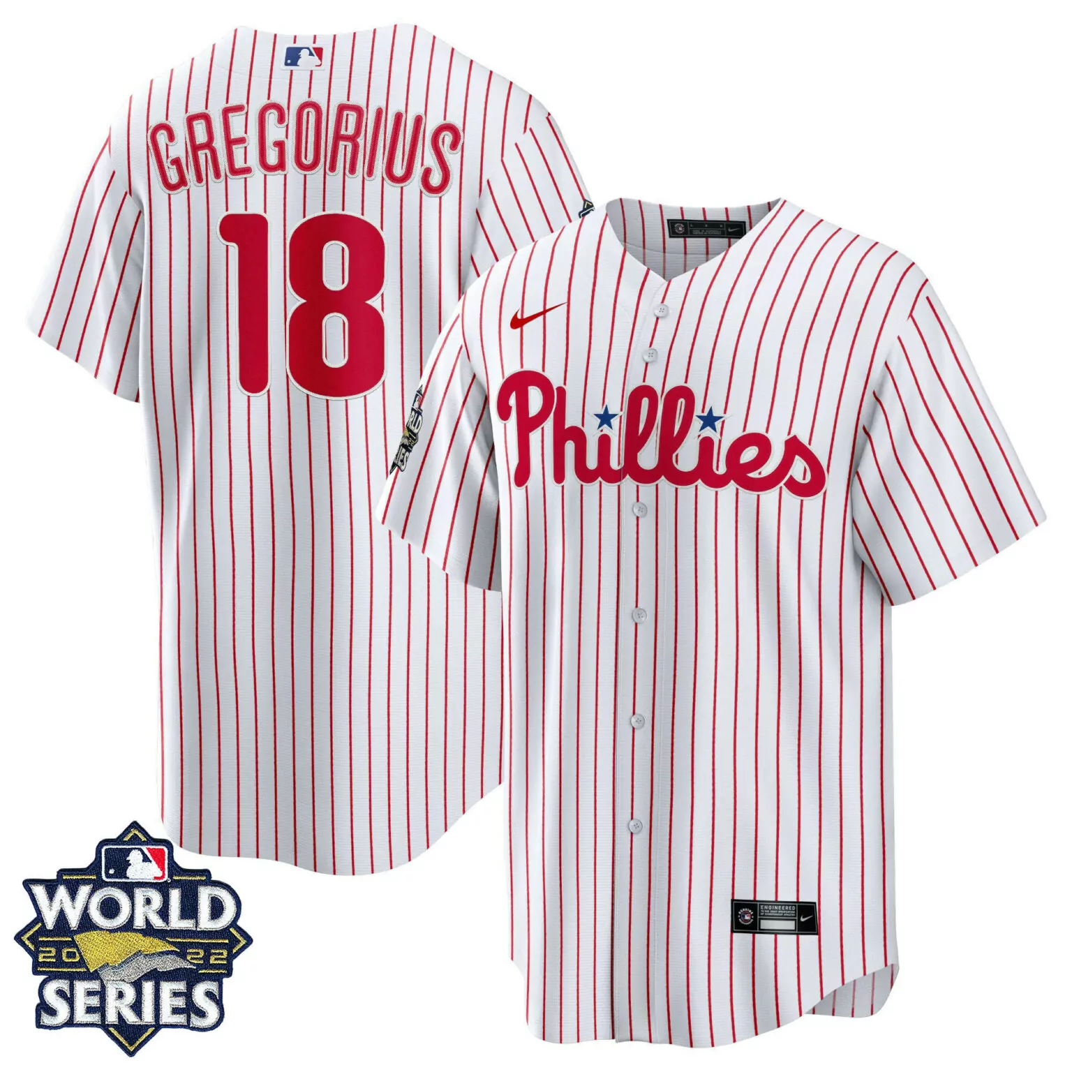 Didi Gregorius 18 Phillies Jersey White World Series 2022 Men Red Cool Home All Stitched
