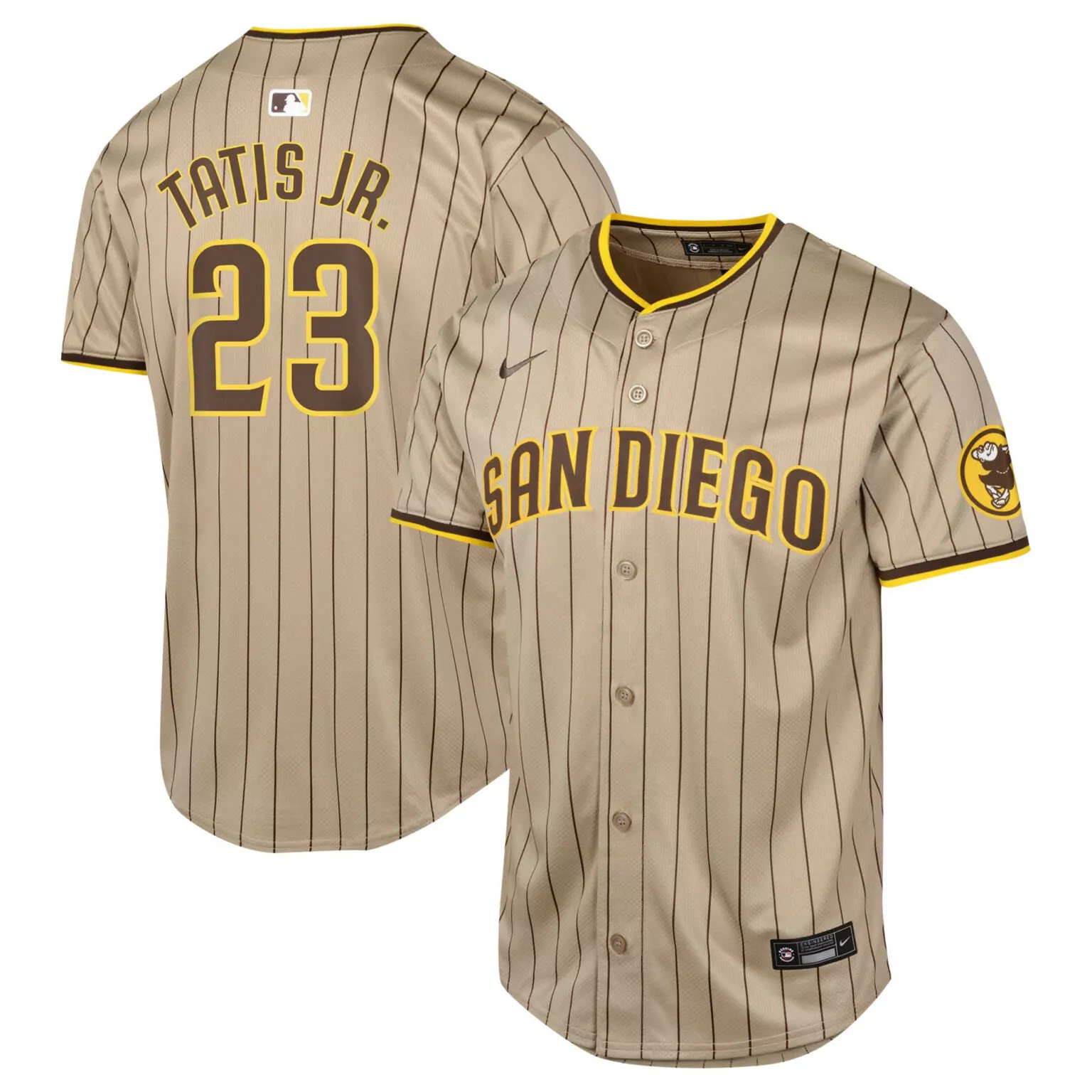 Fernando Tatis 23 Jersey Tan San Diego Padres Men Brown Yellow Alternate