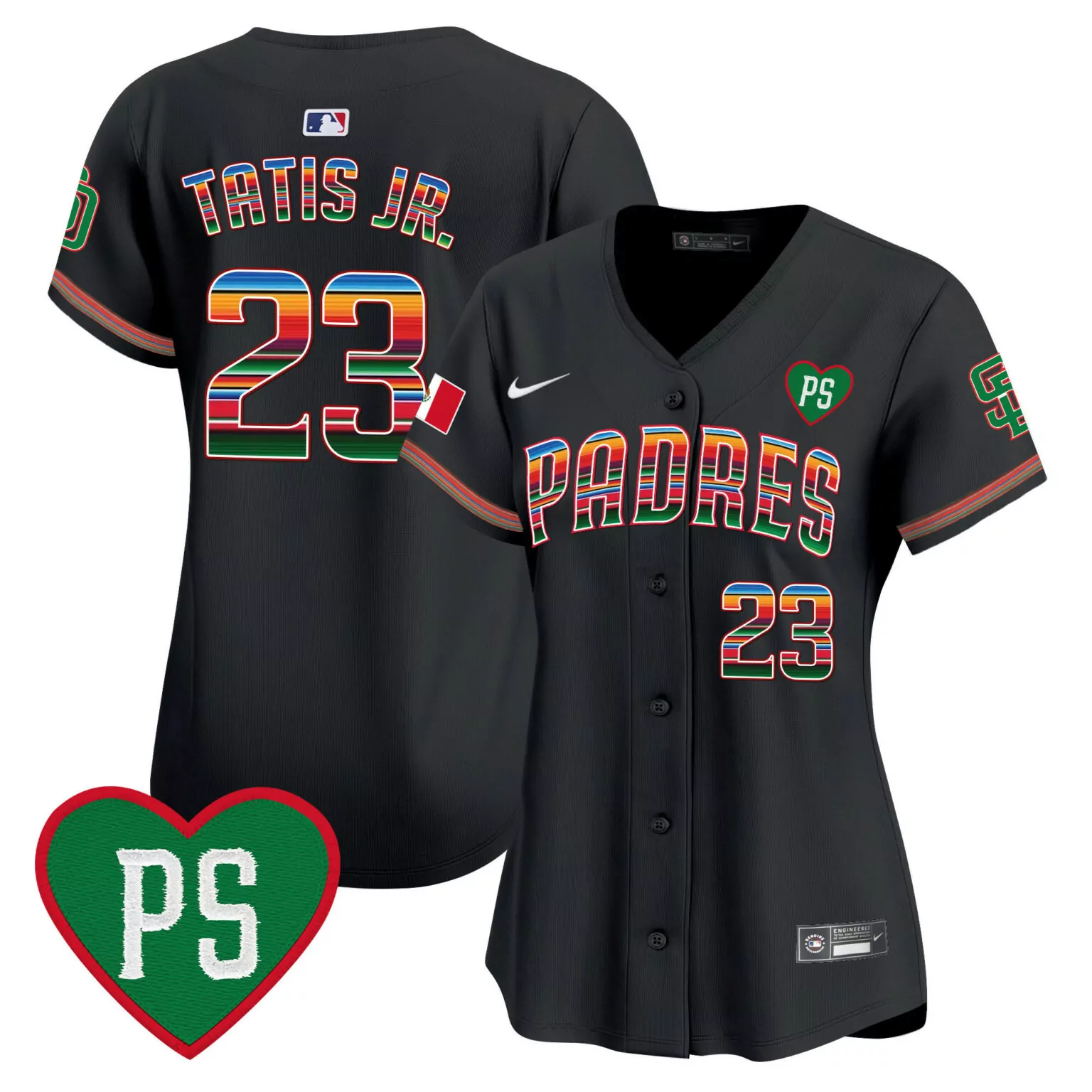 Fernando Tatis 23 Padres Jersey Black City Connect Ps Heart Men Alternate Custom Design