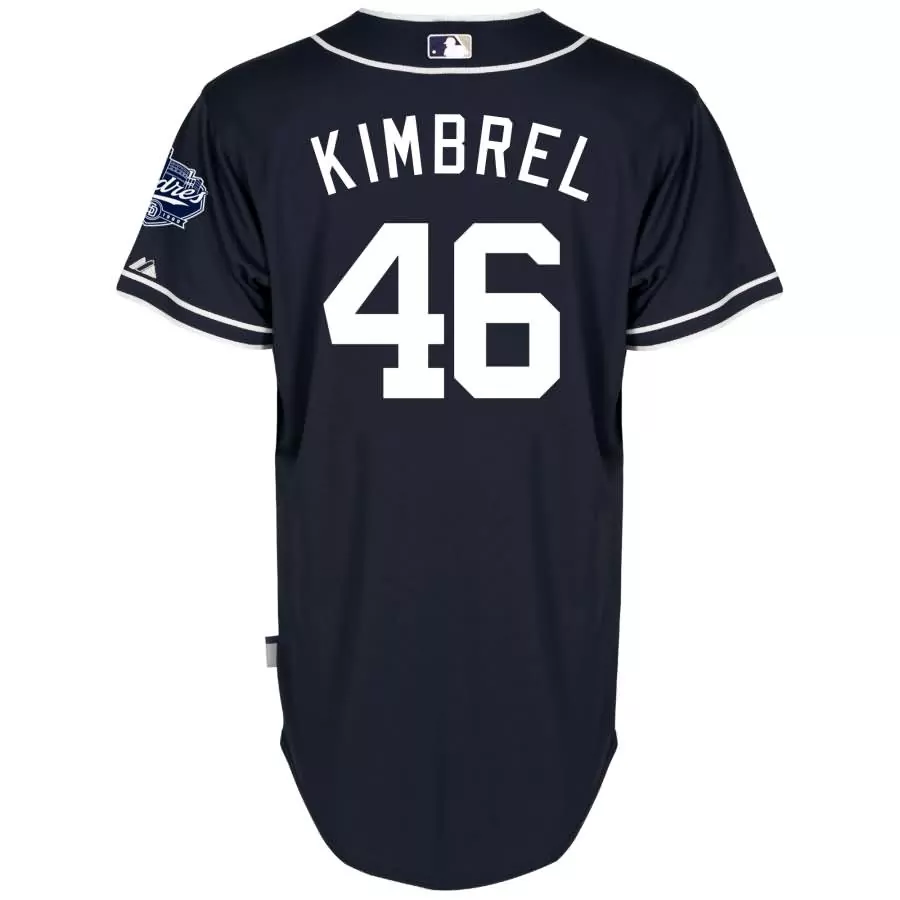 Craig Kimbrel 46 Padres Jersey Navy Men Replica White Alternate Cool Base
