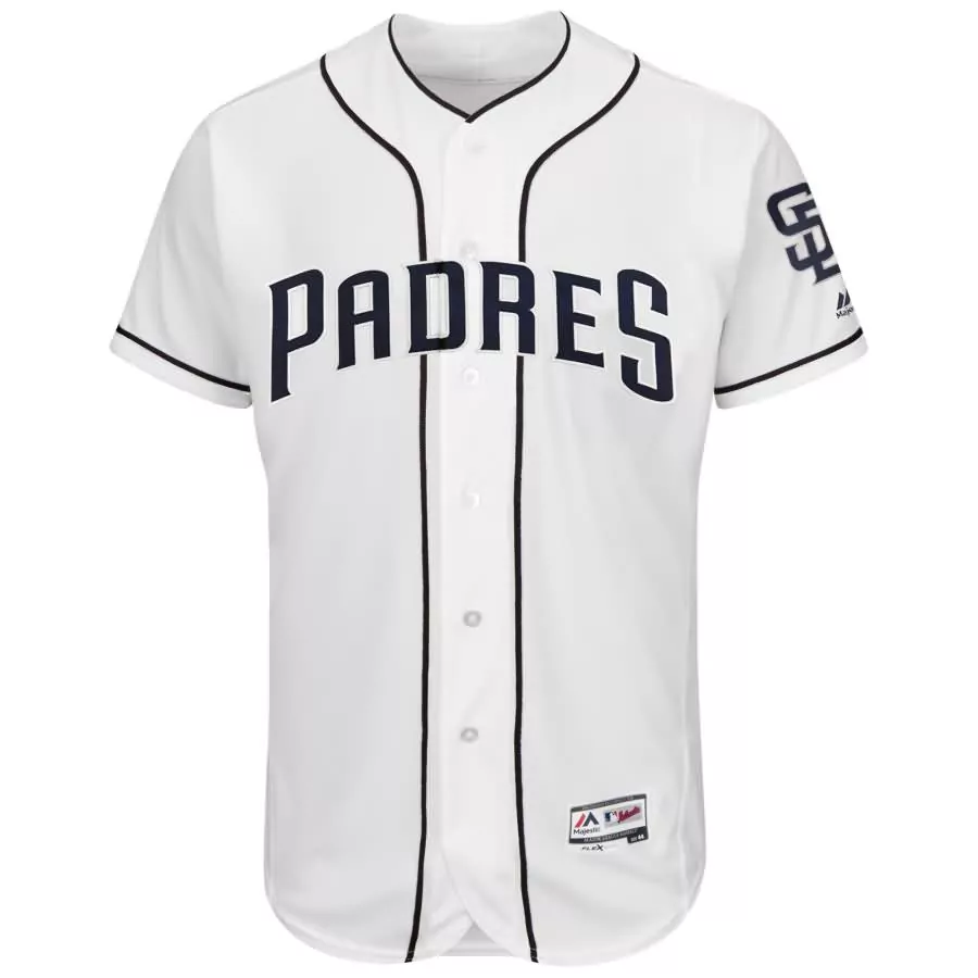Eric Hosmer San Diego Padres Jersey White Men Navy Blue Home Flex Base Collection