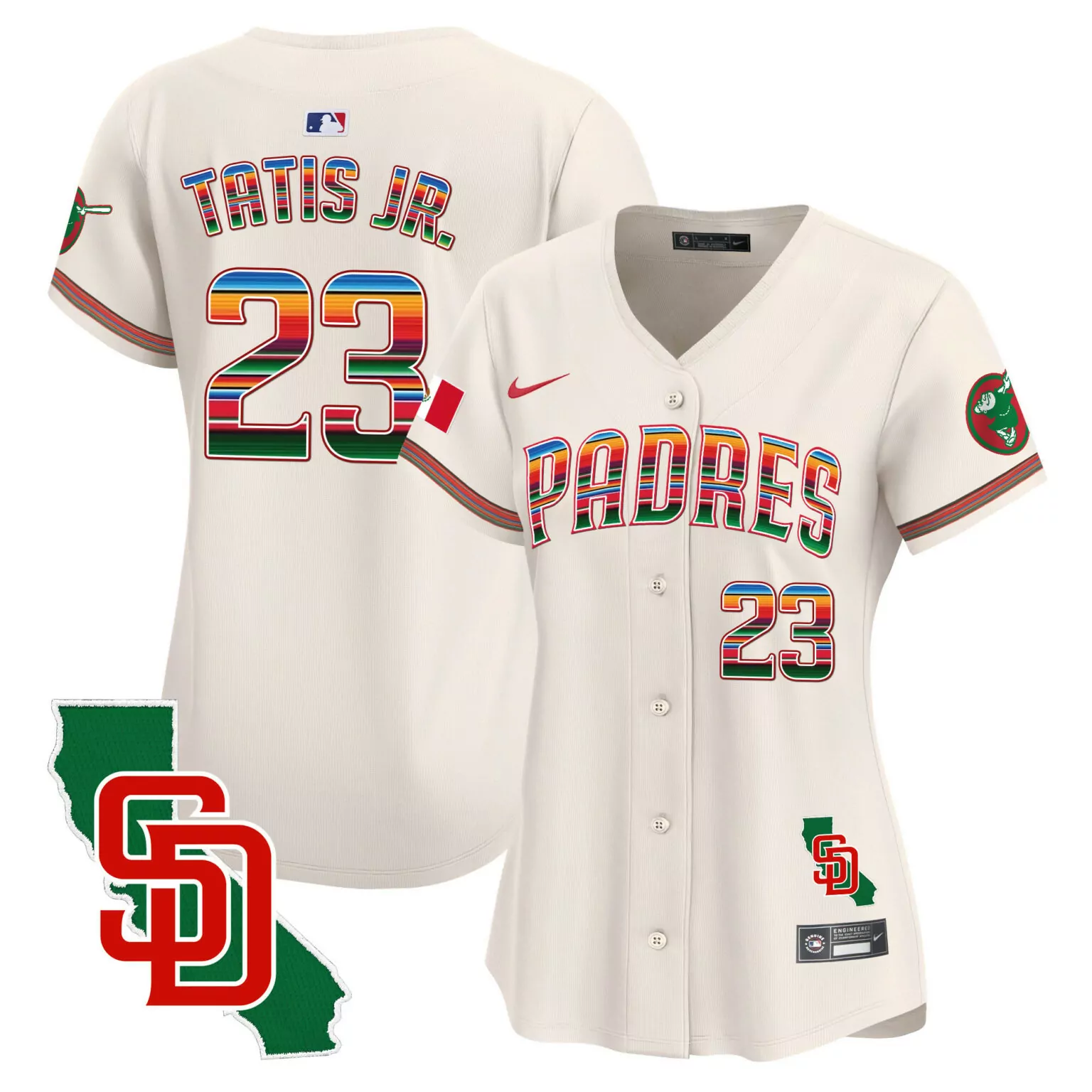 Fernando Tatis 23 Padres Jersey Cream City Connect California Map Sd Men Custom Design
