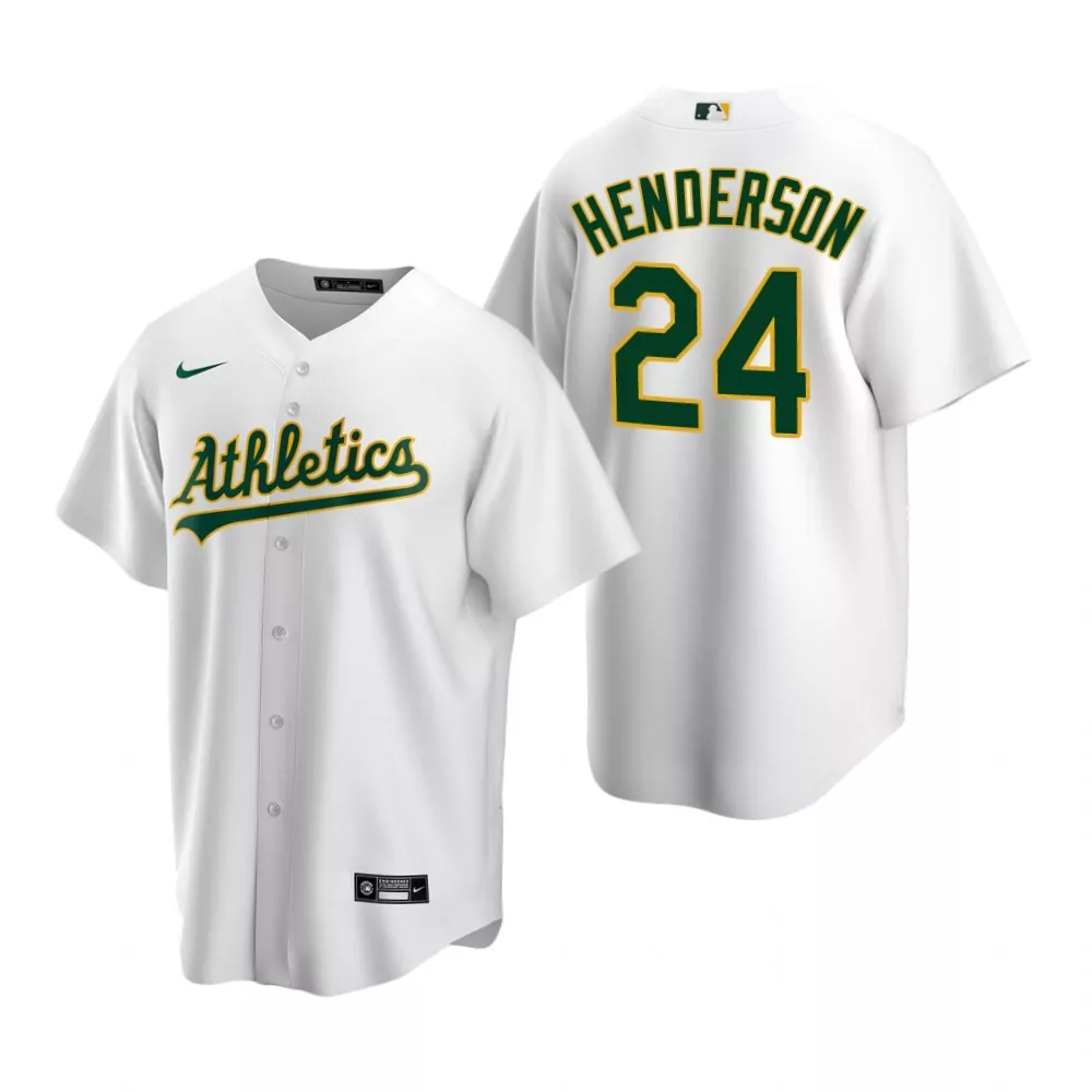 Gunnar Henderson 24 Athletics Jersey White Men Green Yellow Home