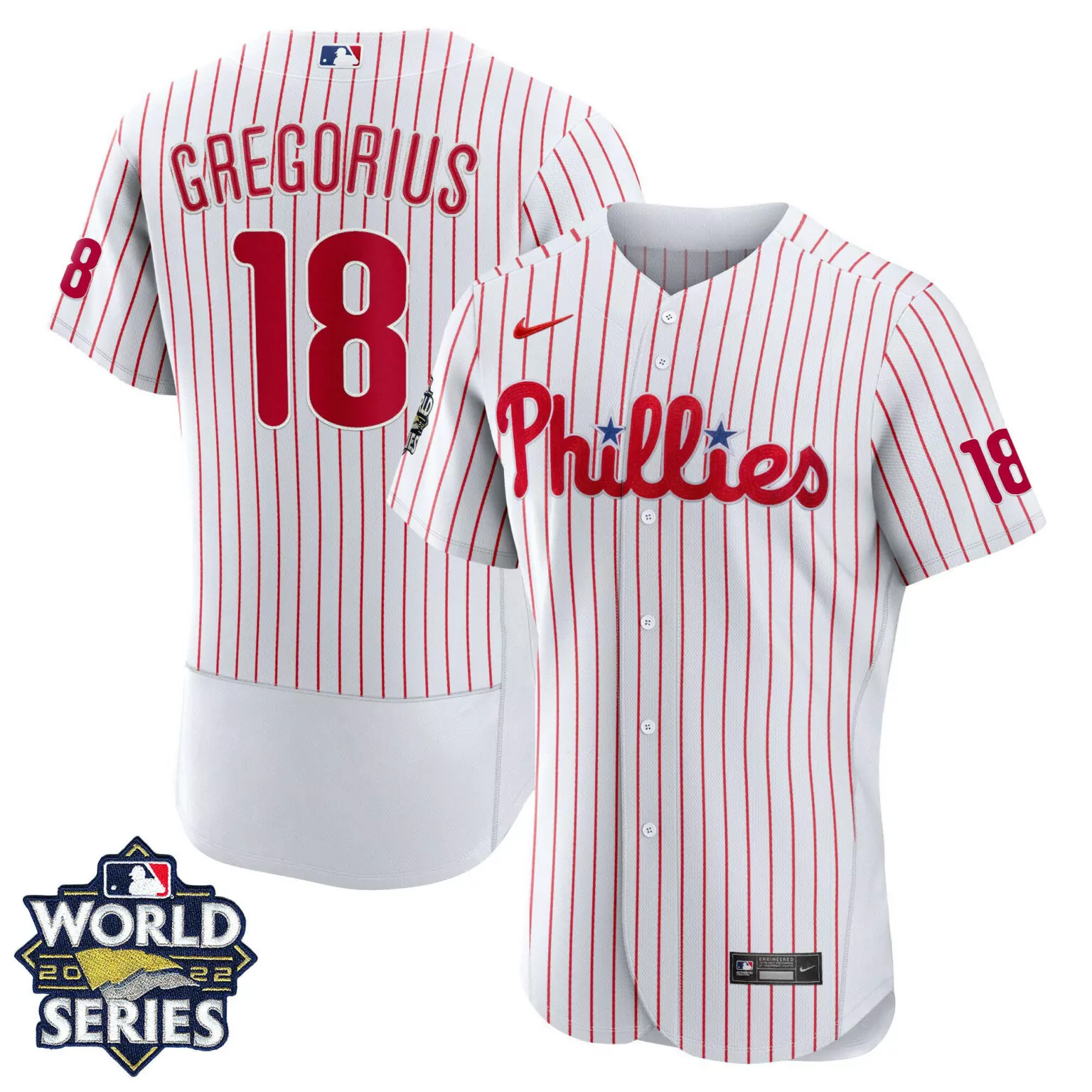 Didi Gregorius 18 Phillies Jersey White World Series 2022 Men Red Flex Home All Stitched