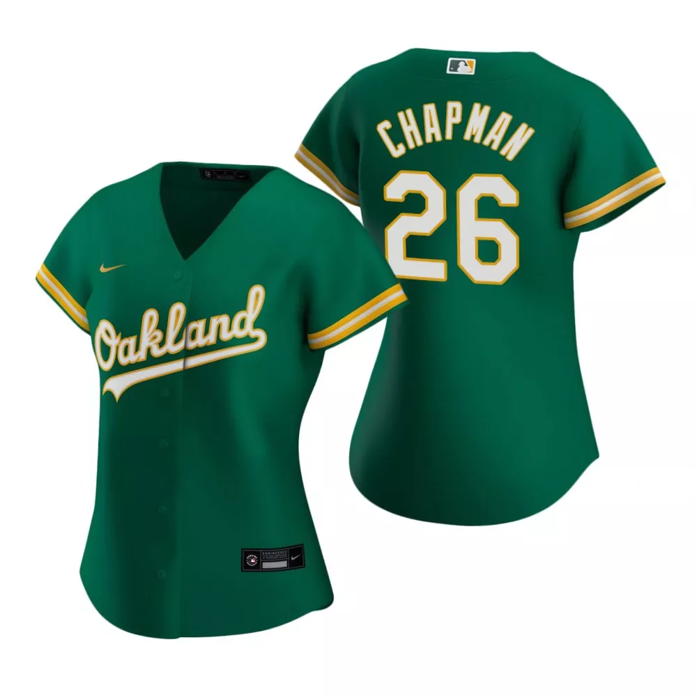 Matt Chapman 26 Oakland Athletics Jersey Green Men Yellow White Alternate