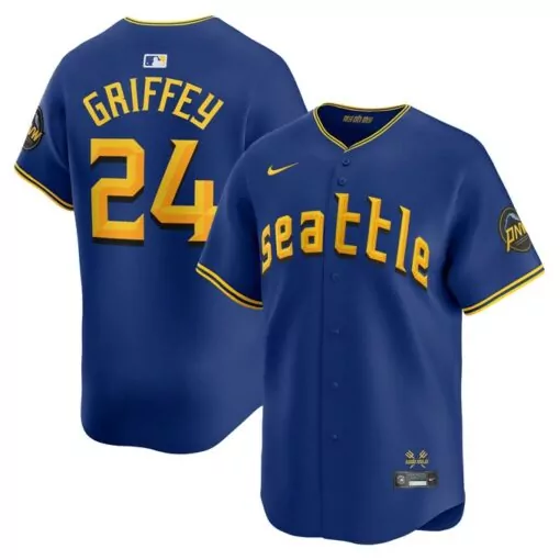 Ken Griffey 24 Seattle Mariners Jersey Blue Northwest League P-logo Authentic Men