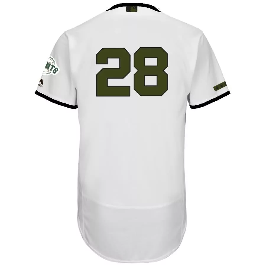 Buster Posey 28 Unidentified Jersey White City Connect Black Olive Collection Flex