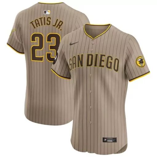 Fernando Tatis 23 Jersey Tan City Connect San Diego Padres Men Brown Yellow Alternate