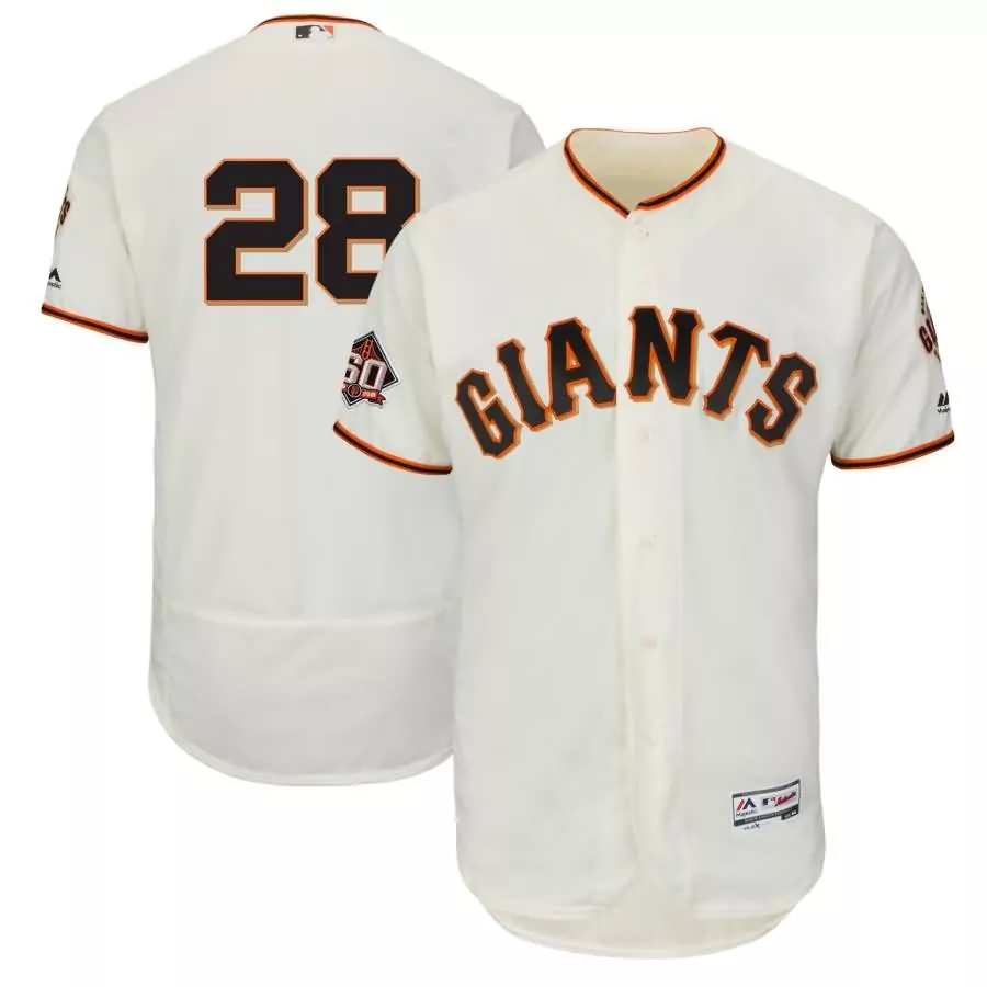 Brandon Crawford 35 Jersey Cream 60th Anniversary San Francisco Giants Men Black