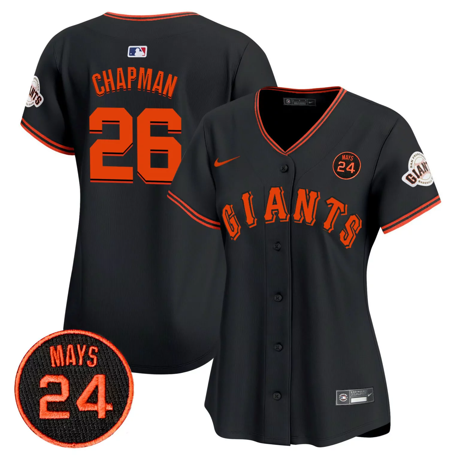 Matt Chapman 26 Jersey Black San Francisco Giants Men Orange v3 All Stitched