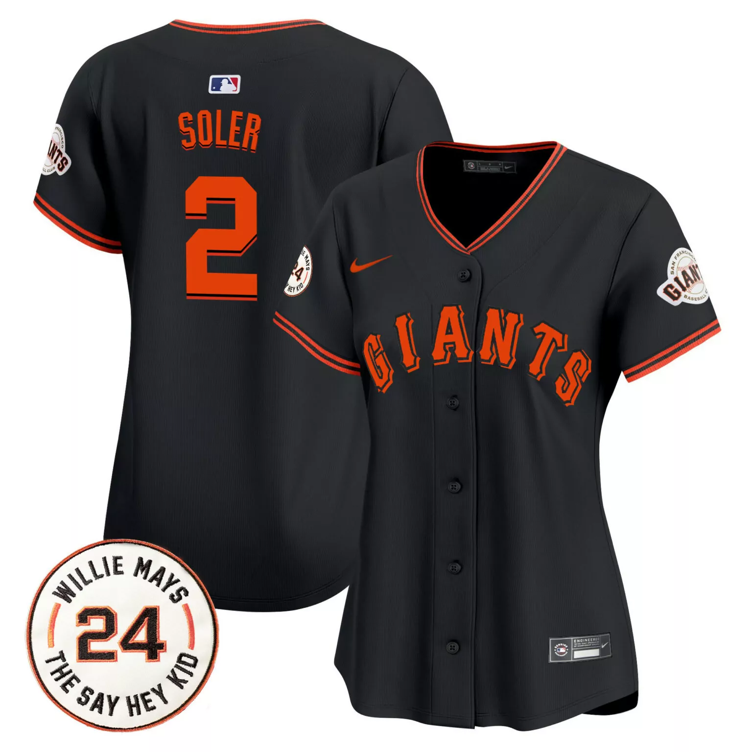 Jorge Soler 2 Jersey Black San Francisco Giants Men Orange All Stitched