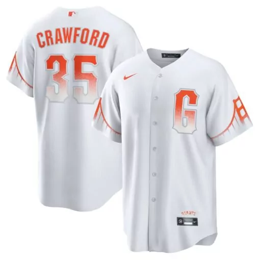 Brandon Crawford 35 Jersey White San Francisco Giants Men Orange Gray