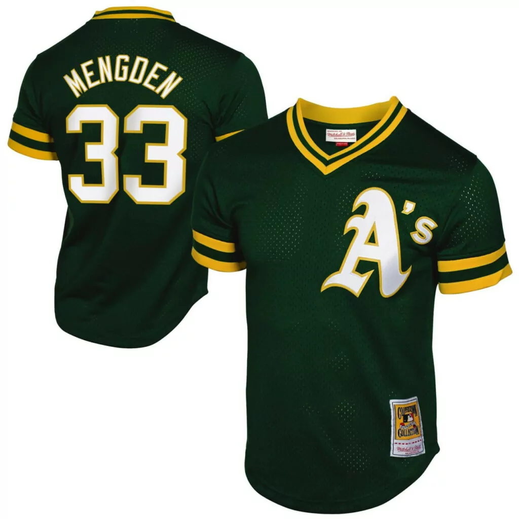 Daniel Mengden 33 Jersey Green Oakland Athletics Cooperstown Collection Men Yellow
