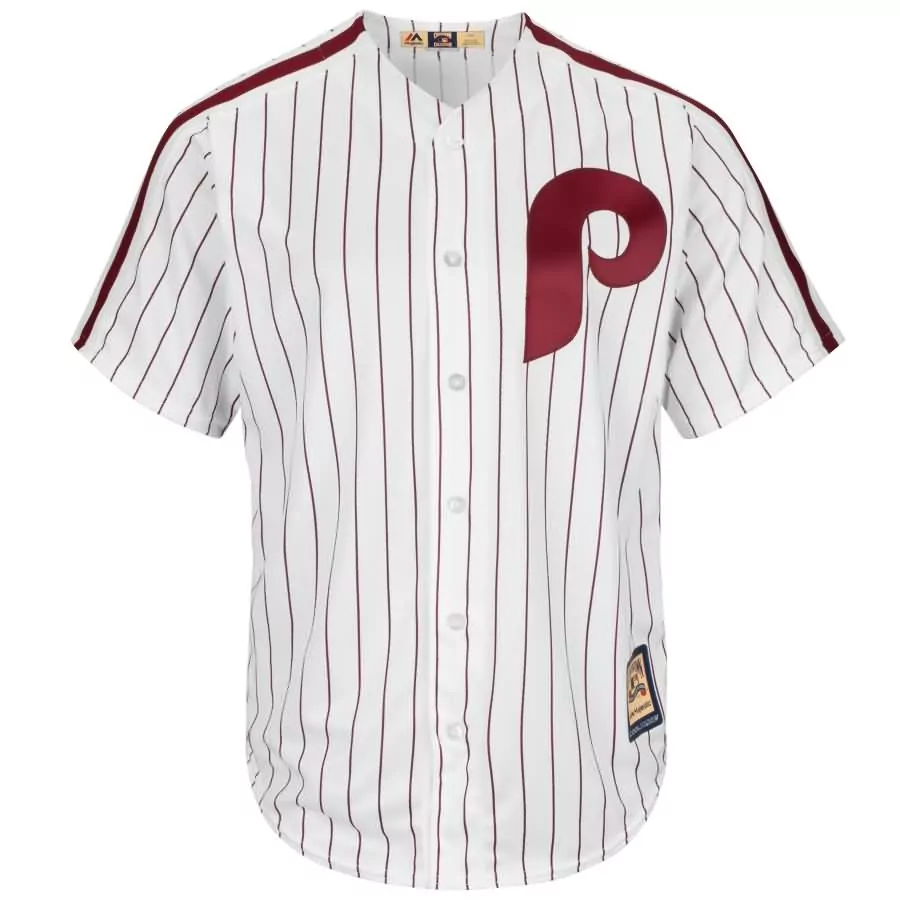 Mike Schmidt Jersey White Philadelphia Phillies Majestic Authentic Men Maroon Cooperstown