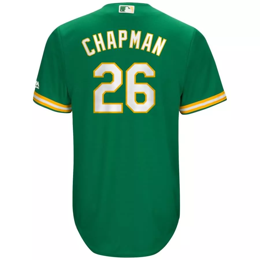 Matt Chapman 26 Oakland Athletics Jersey Green Men Yellow White Alternate Official