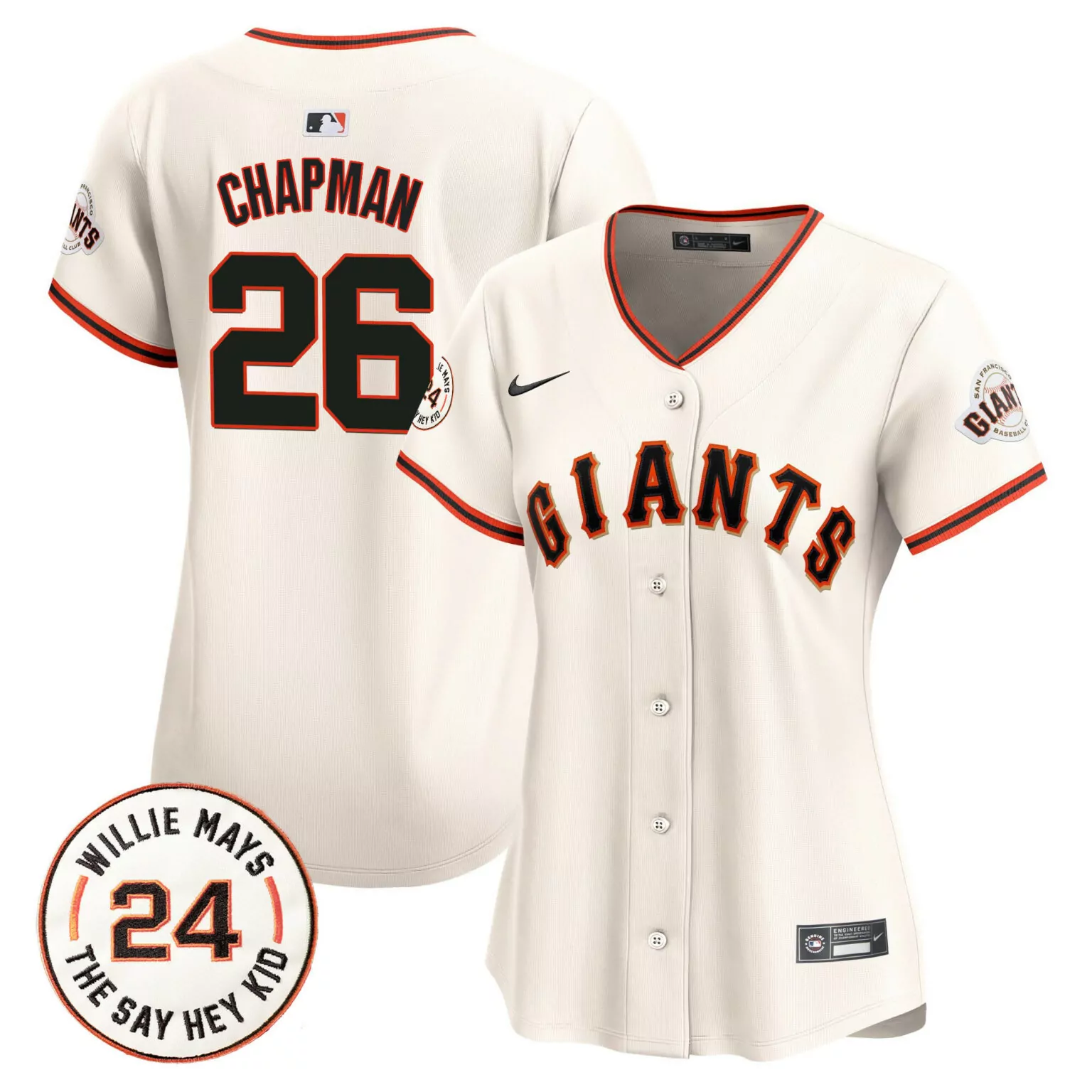 Matt Chapman 26 Jersey Cream San Francisco Giants Club Men Alternate Orange Black