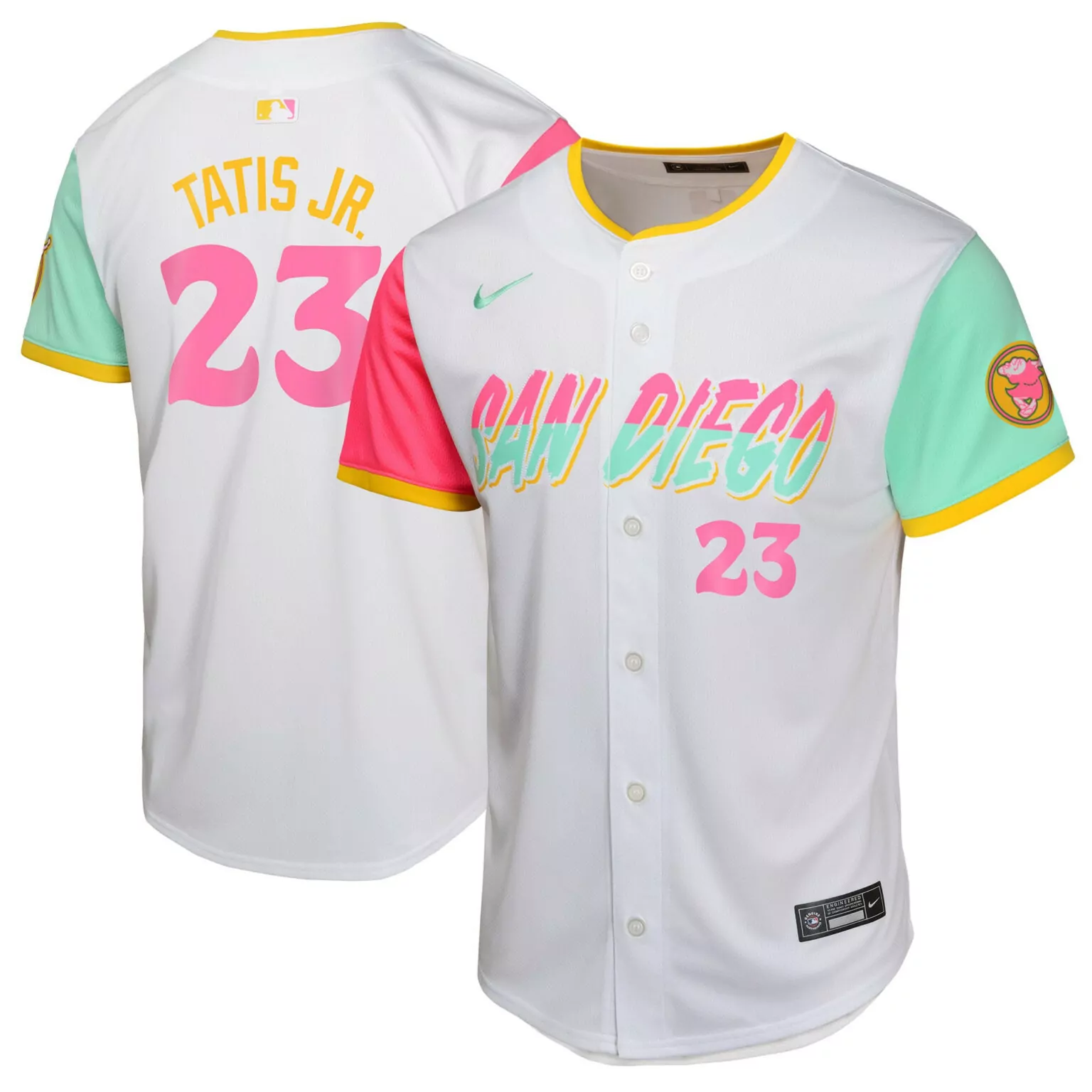 Fernando Tatis 23 Jersey White City Connect San Diego Padres Team Men Split Design